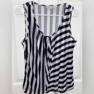 Chico’s Striped Navy and White Women's Top, Size 1
